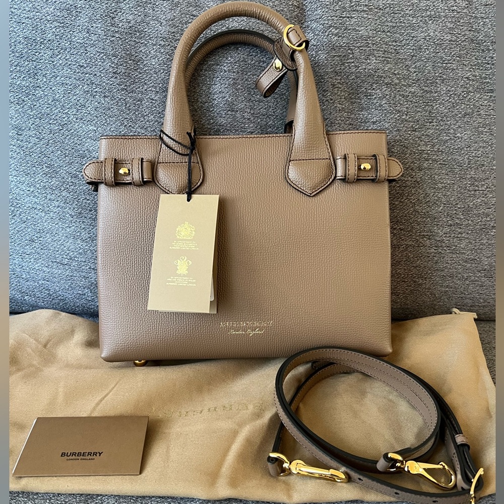 NWT Burberry Banner Small Tote House Check Derby Shoulder Crossbody Bag - Picture 5 of 14